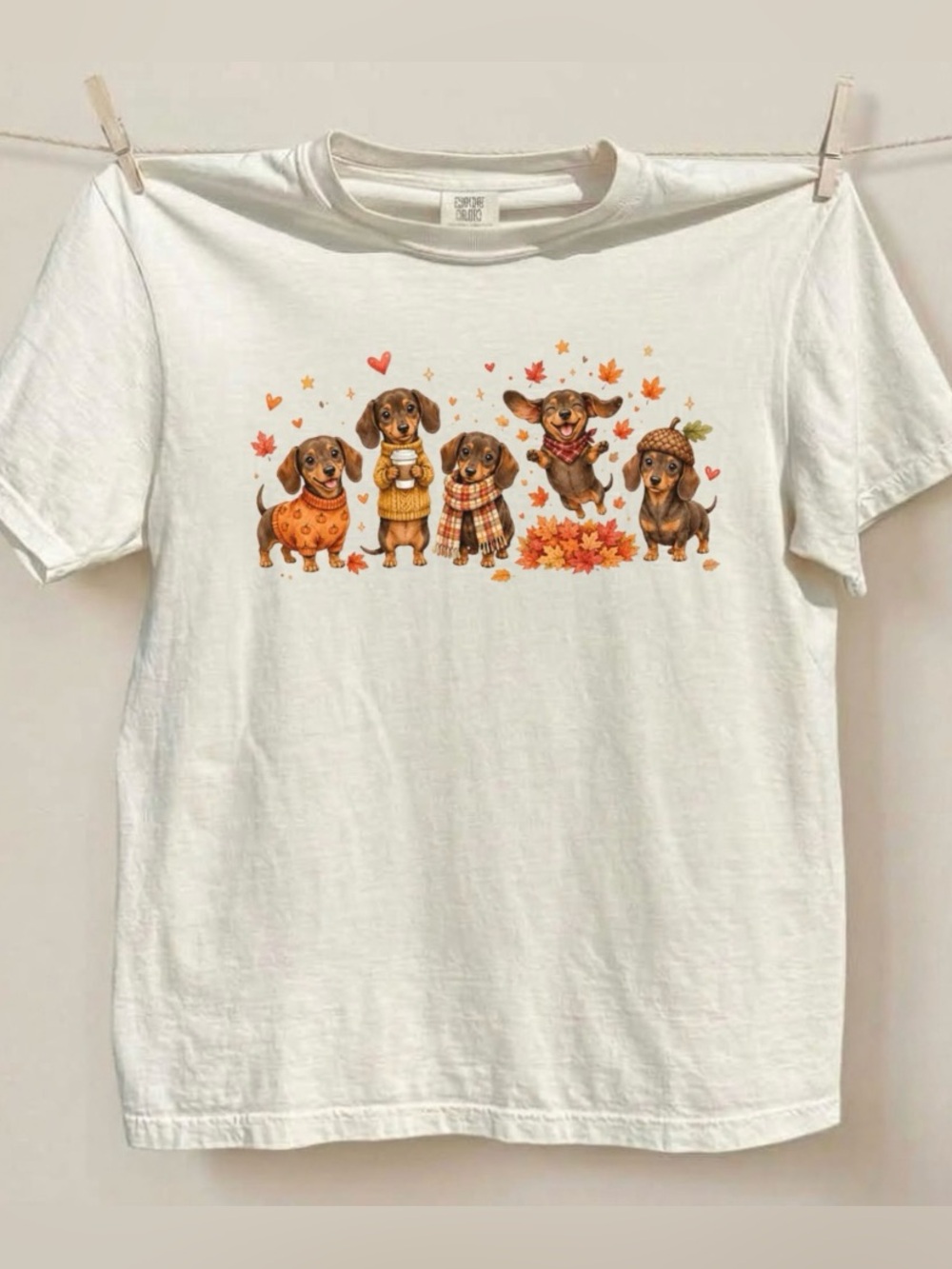 Comfort Colors Autumn Dachshund Graphic Tee